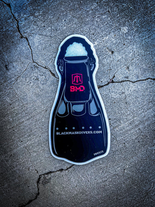 Black Mask Divers Black Fin Sticker