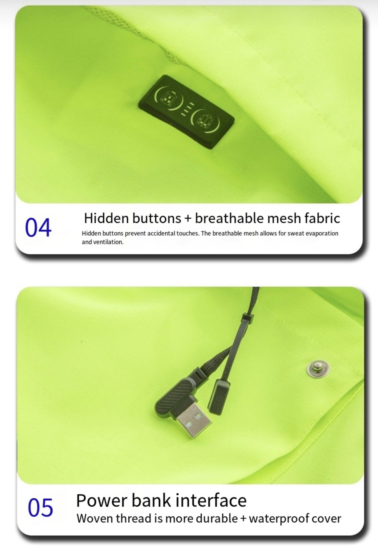 LITEGUEST 8-Zone Heated Reflective Work Jacket for Outdoor Duty