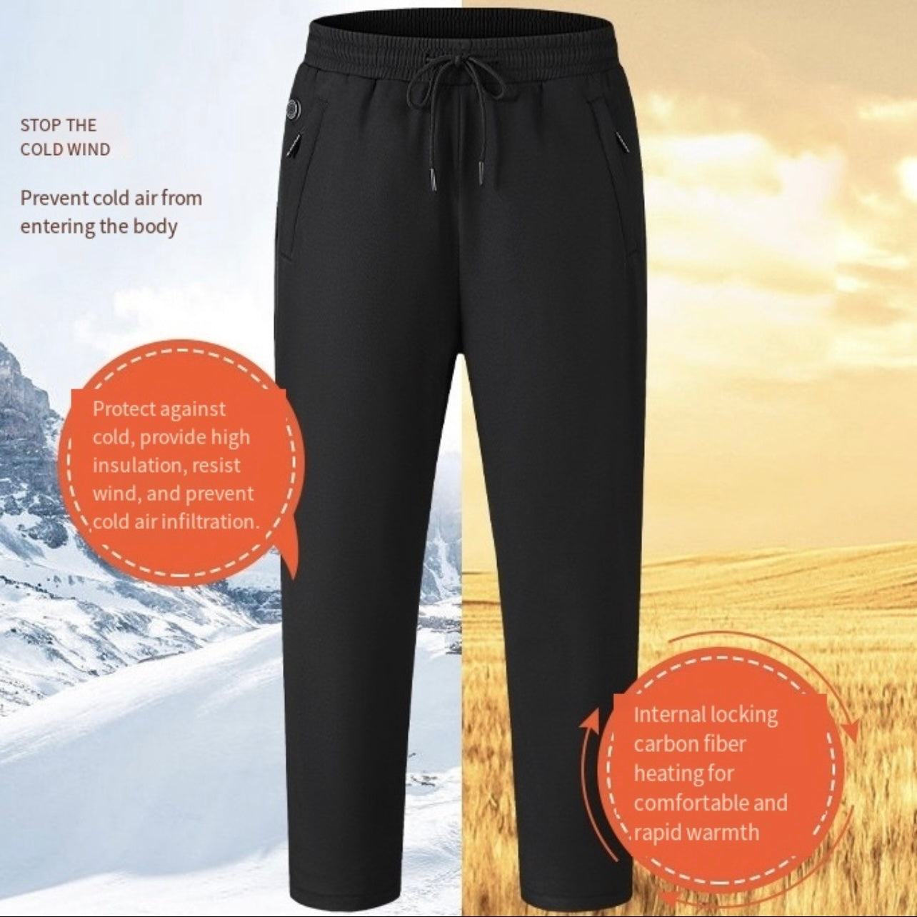 LITEGUEST USB Heated Pants 12-Zone Winter Outdoor Warmth Essential