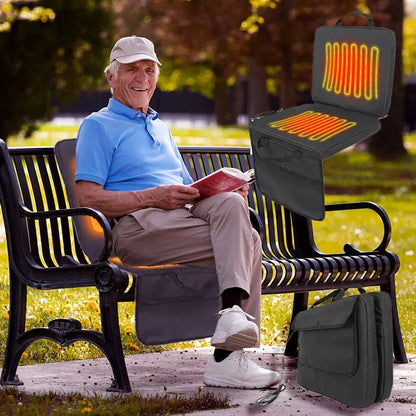 LITEGUEST Heated Stadium Seat with Back Support | USB Powered