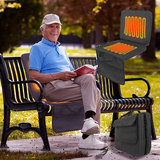 LITEGUEST Heated Stadium Seat with Back Support | USB Powered