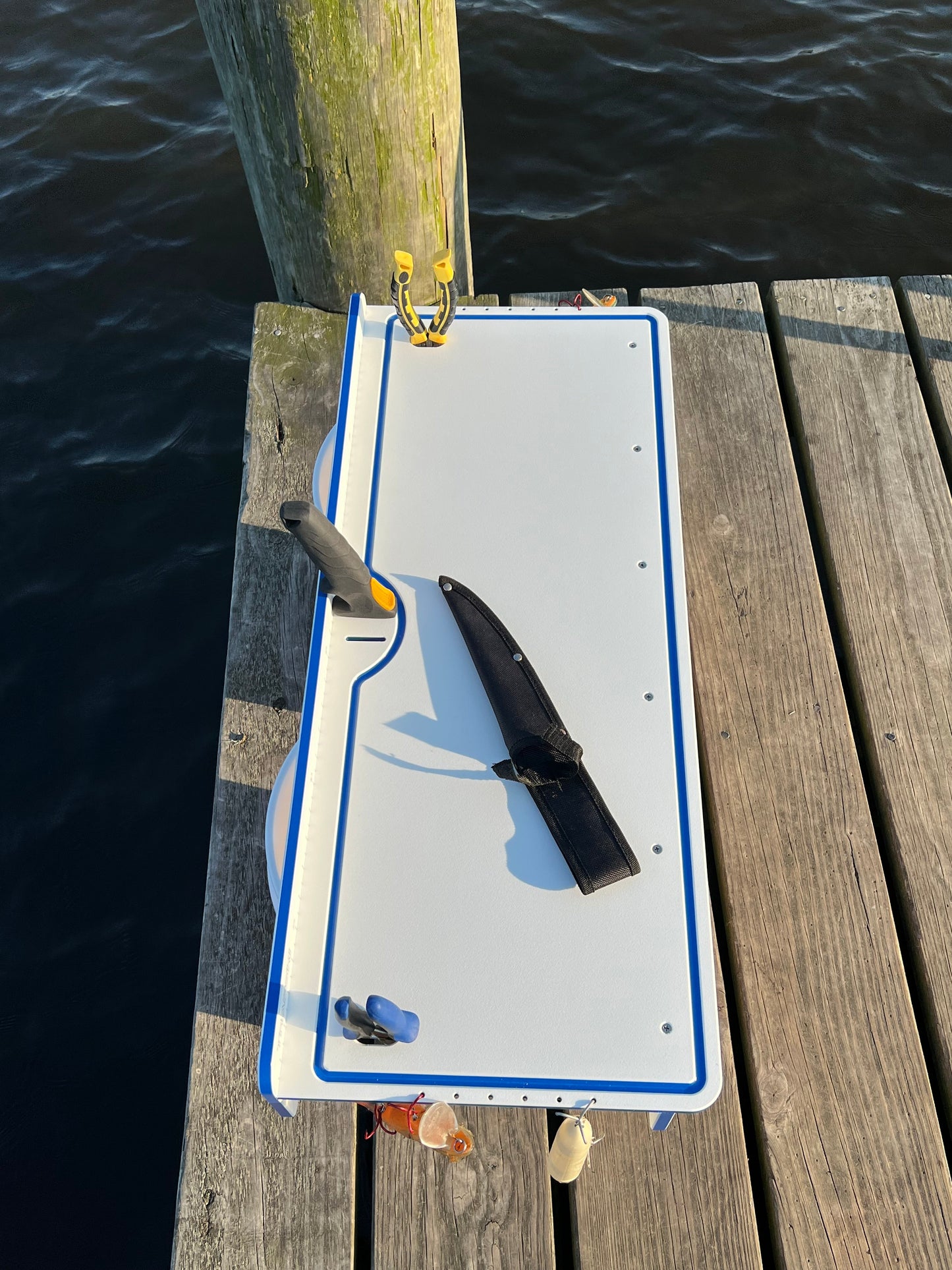 Made in the USA | Premium Double Bucket 33" Raised Fillet Table Cutting Board