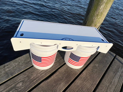 Made in the USA | Premium Double Bucket 33" Raised Fillet Table Cutting Board