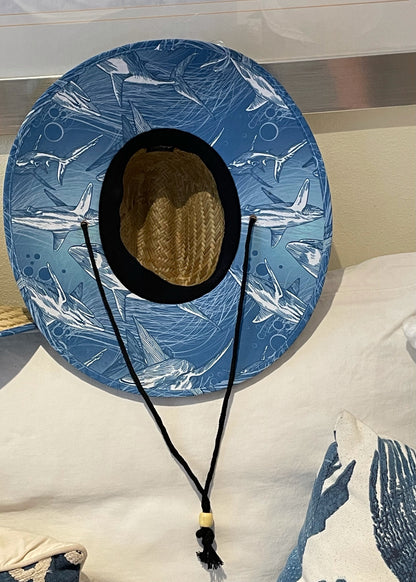 Anna Maria Island, FL Shark Brim Lifeguard Straw Hat