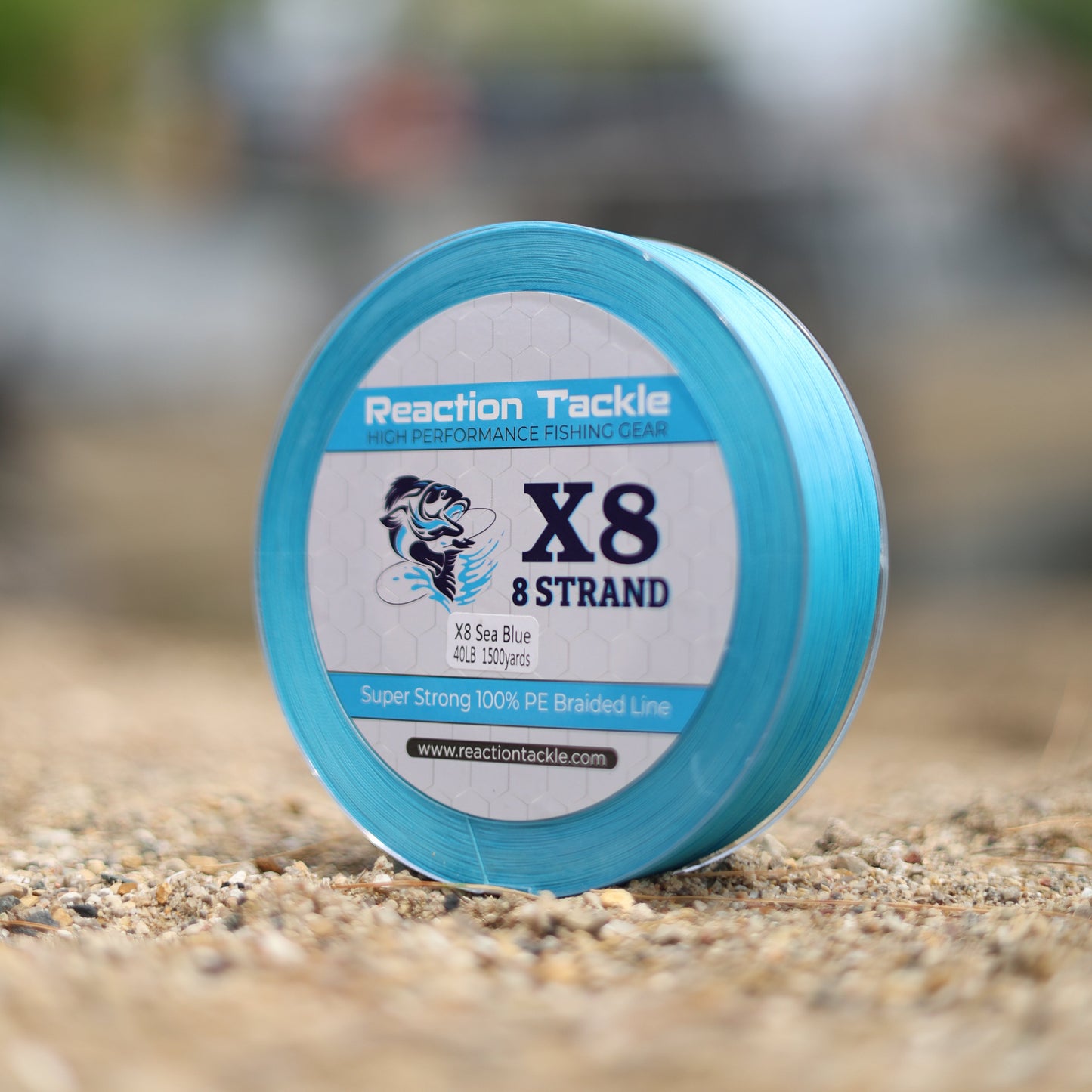 Reaction Tackle X8 Braided Fishing Line - Sea Blue 8 Strand