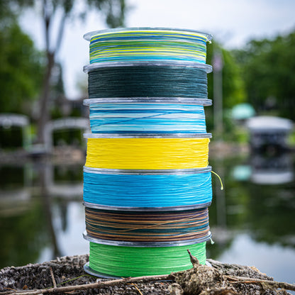 Reaction Tackle X8 Braided Fishing Line- Aqua Camo 8 Strand