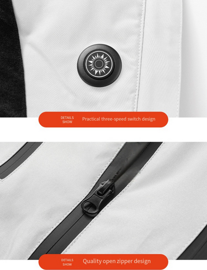 LITEGUEST Ski Waterproof 5-Zone Heated Jacket – USB Heated Winter Coat