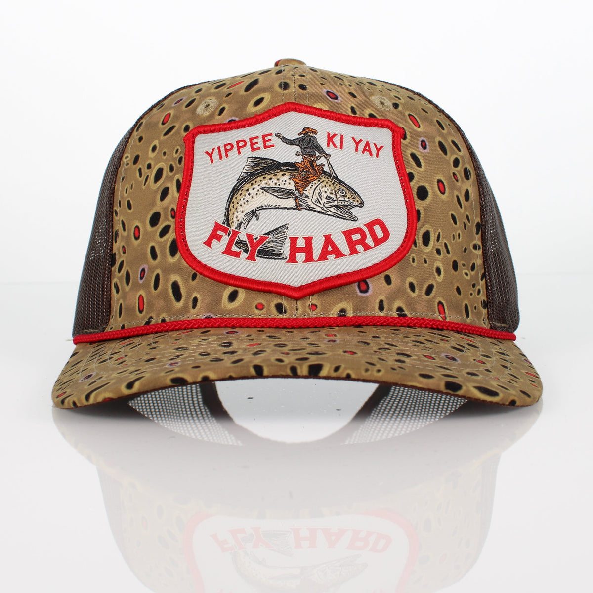 YIPPY KI YAY Fish Rodeo 6-Panel Meshback Rope Cap