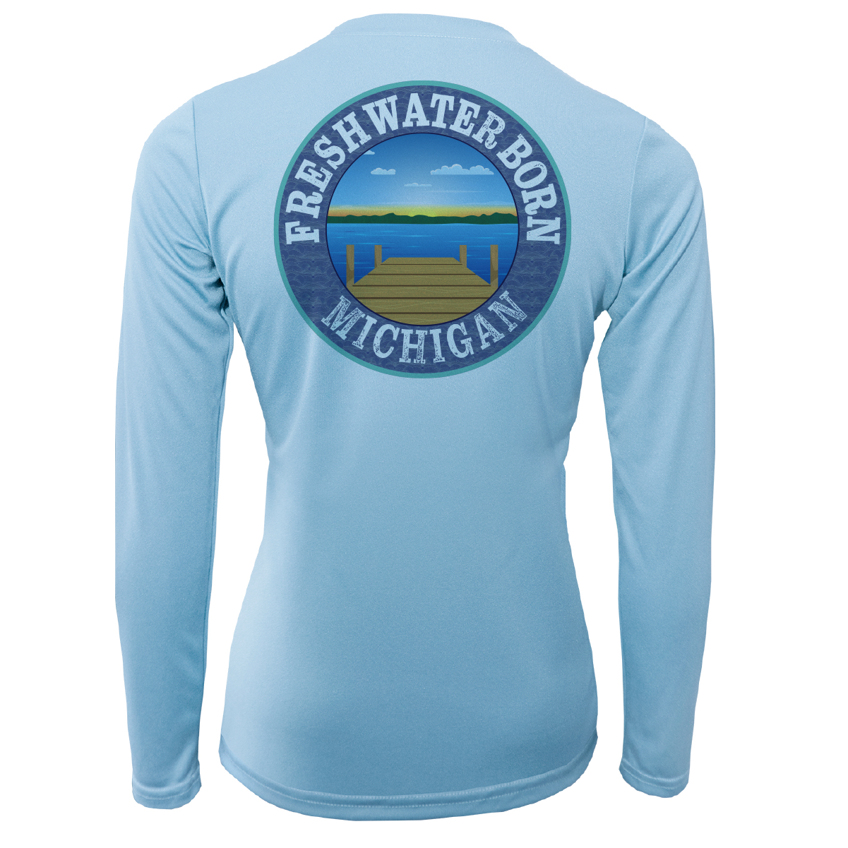 Michigan USA Freshwater Born Women's Long Sleeve UPF 50+ Dry-Fit Shirt