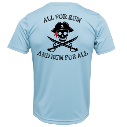 New York Freshwater Born "All For Rum and Rum For All" Men's Short Sleeve UPF 50+ Dry-Fit Shirt
