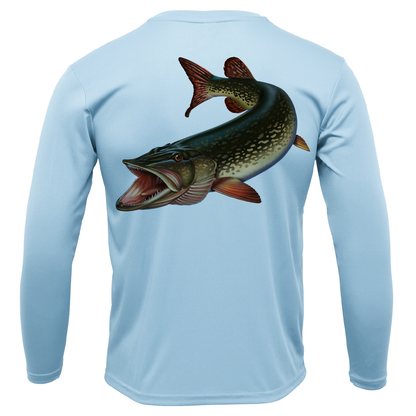 Michigan Freshwater Born Pike Boy's Long Sleeve UPF 50+ Dry-Fit Shirt