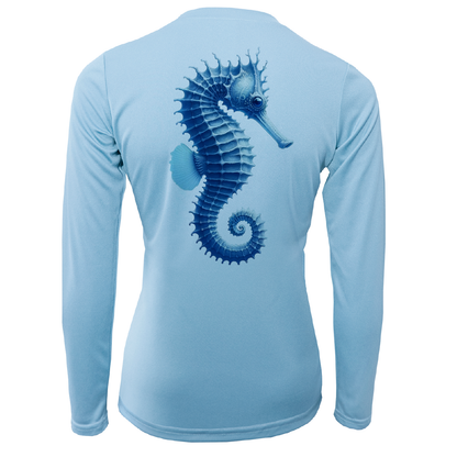 Key West, FL Seahorse Women's Long Sleeve UPF 50+ Dry-Fit Shirt
