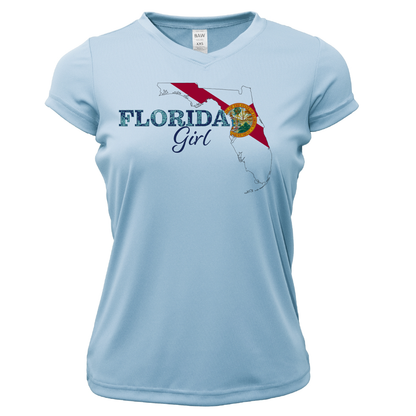Tarpon Springs Florida Girl Women's Short Sleeve UPF 50+ Dry-Fit Shirt