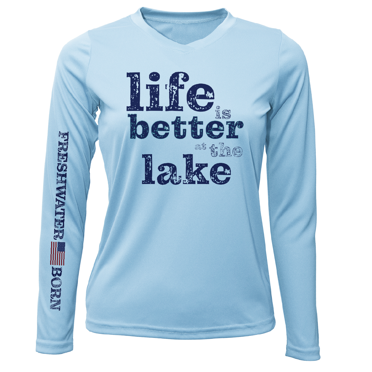 Texas "Life is Better at the Lake" Women's Long Sleeve UPF 50+ Dry-Fit Shirt