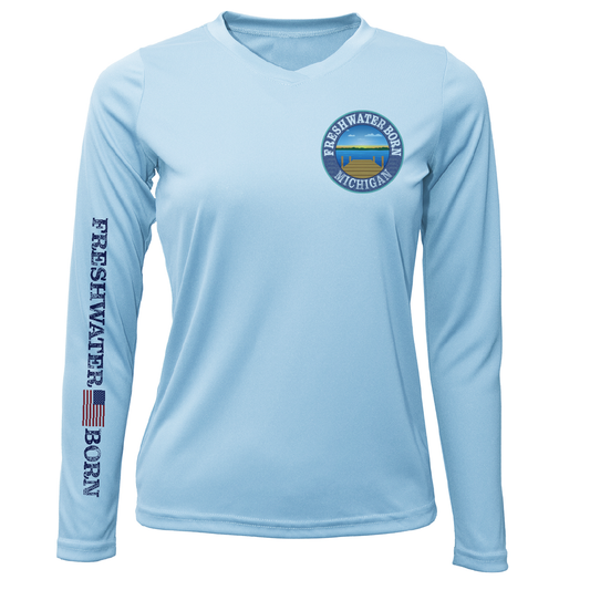Michigan Freshwater Born Pike Women's Long Sleeve UPF 50+ Dry-Fit Shirt
