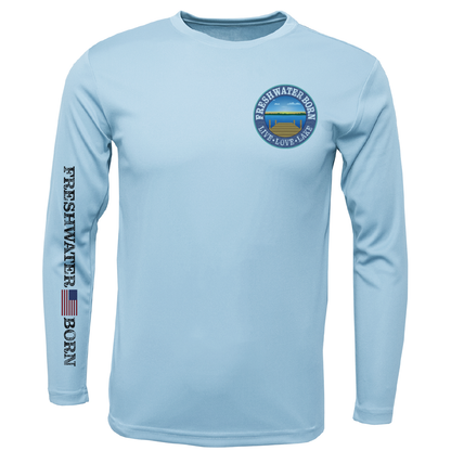 Freshwater Born "Live Love Lake" Surrender the Booty Men's Long Sleeve UPF 50+ Dry-Fit Shirt