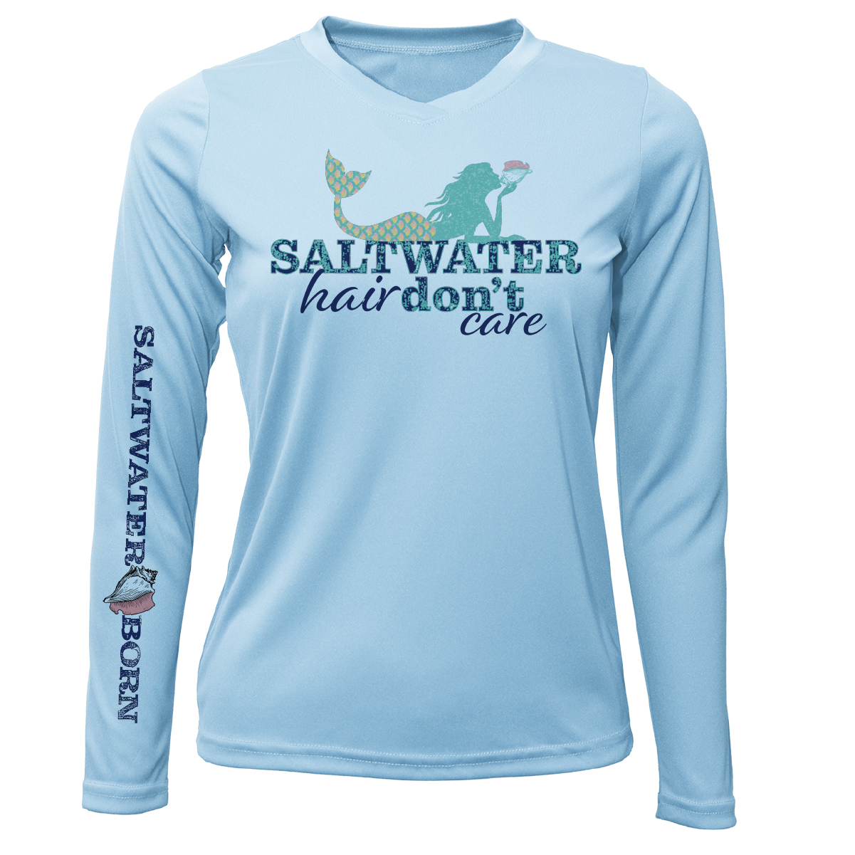 St. Pete Beach, FL "Saltwater Hair Don't Care" Long Sleeve UPF 50+ Dry-Fit Shirt