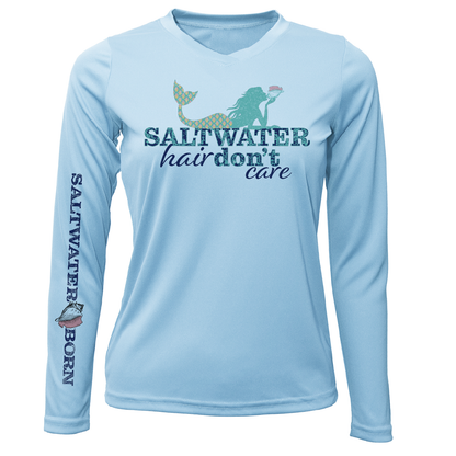 St. Pete Beach, FL "Saltwater Hair Don't Care" Long Sleeve UPF 50+ Dry-Fit Shirt