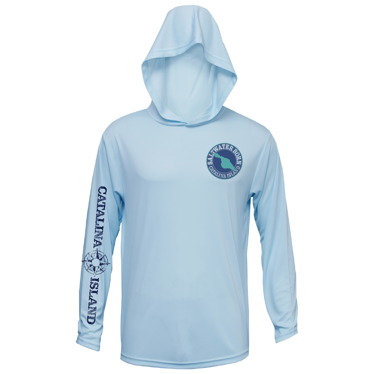 Avalon, CA Saltwater Adventure Men's Long Sleeve UPF 50+ Dry-Fit Hoodie
