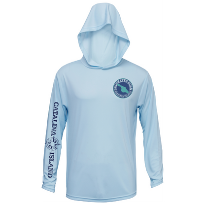Avalon, CA Saltwater Adventure Men's Long Sleeve UPF 50+ Dry-Fit Hoodie