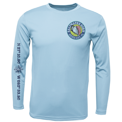 Siesta Key, FL "Surrender The Booty" Men's Long Sleeve UPF 50+ Dry-Fit Shirt