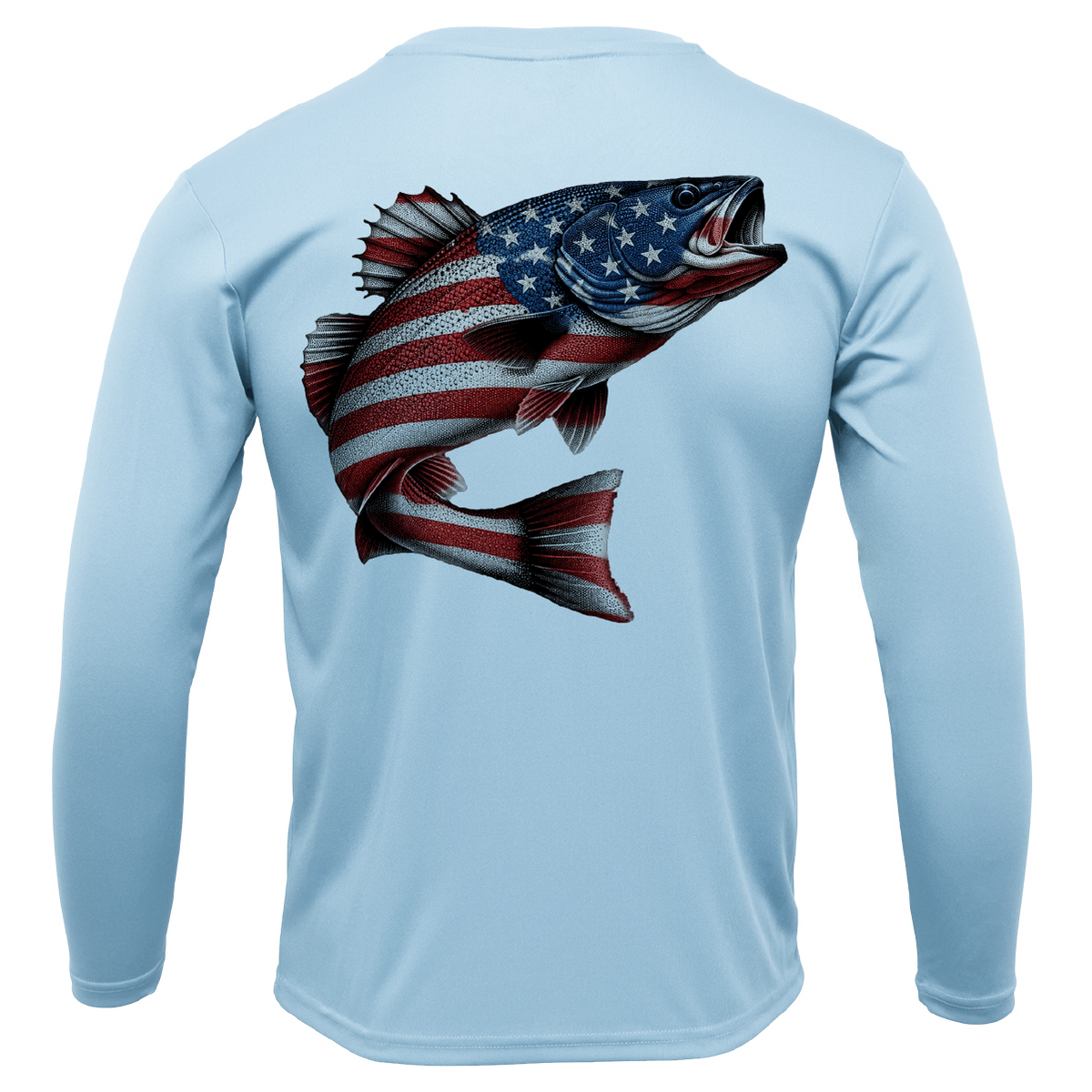 Chesapeake Bay USA Rockfish Men's Long Sleeve UPF 50+ Dry-Fit Shirt