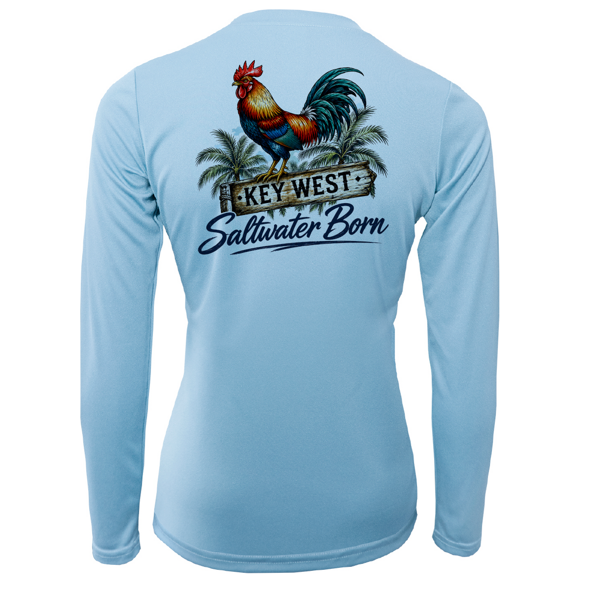 Key West, FL Rooster Women's Long Sleeve UPF 50+ Dry-Fit Shirt