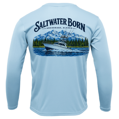 Anchorage, AK Angler Men's Long Sleeve UPF 50+ Dry-Fit Shirt