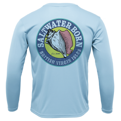British Virgin Islands Flag Men's Long Sleeve UPF 50+ Dry-Fit Shirt