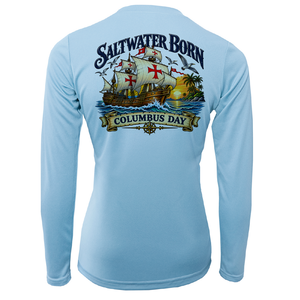 Columbus Day Ship Women's Long Sleeve UPF 50+ Dry-Fit Shirt