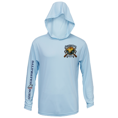 Indigenous People's Day Sunset Paddle Men's Long Sleeve UPF 50+ Dry-Fit Hoodie
