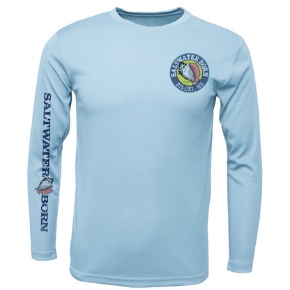 Biloxi, MS Redfish Boy's Long Sleeve UPF 50+ Dry-Fit Shirt