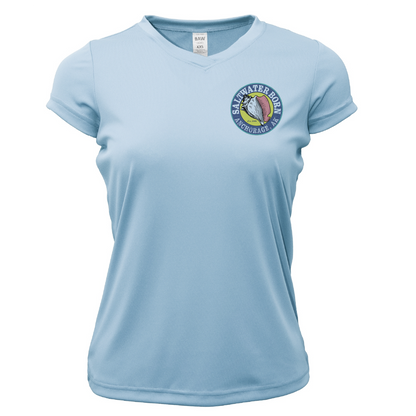 Anchorage, AK Bush Plane Women's Short Sleeve UPF 50+ Dry-Fit Shirt