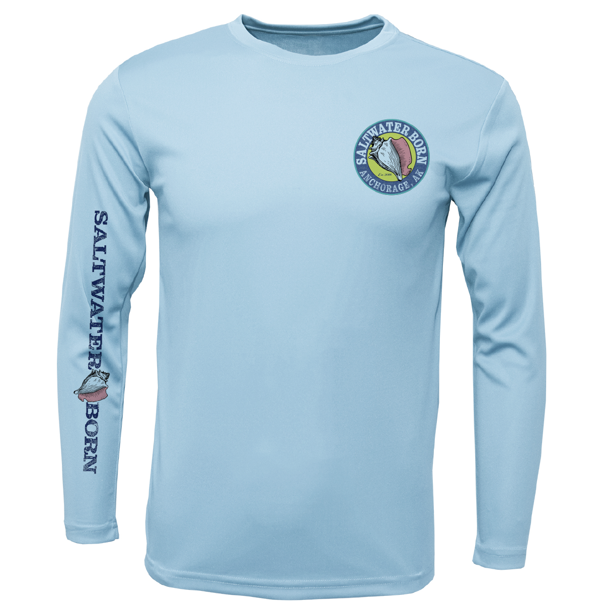 Anchorage, AK Angler Men's Long Sleeve UPF 50+ Dry-Fit Shirt