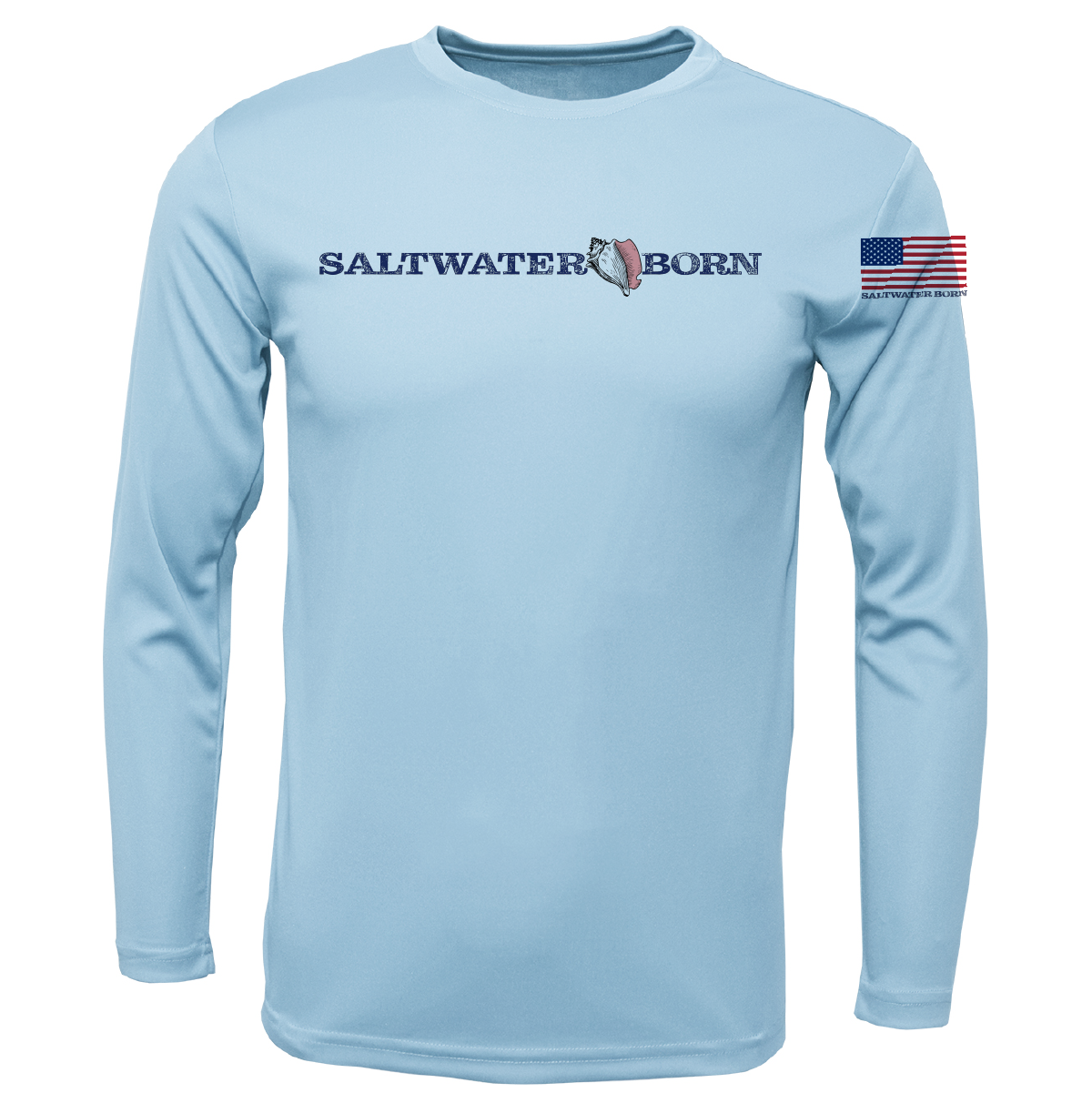 Hammerhead Outline Men's Long Sleeve UPF 50+ Dry-Fit Shirt