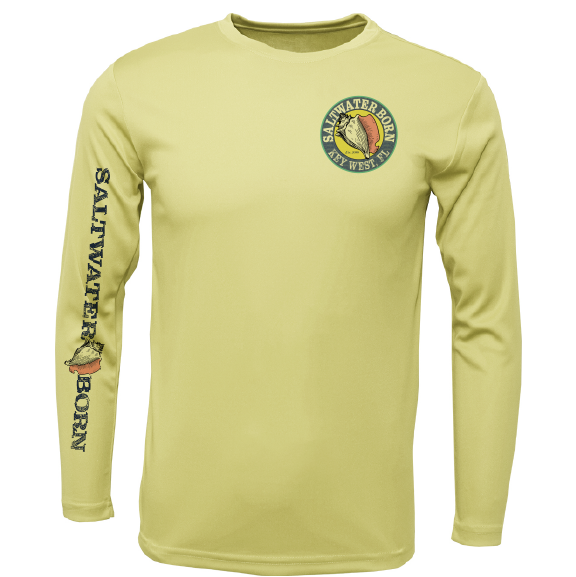 Key West, FL Island Time Men's Long Sleeve UPF 50+ Dry-Fit Shirt