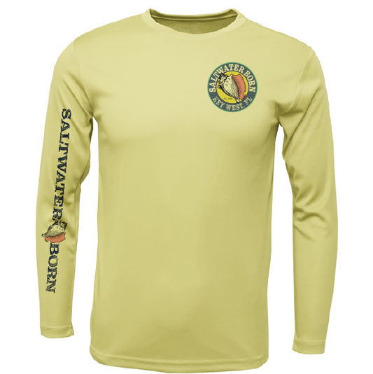 Key West, FL Island Time Men's Long Sleeve UPF 50+ Dry-Fit Shirt