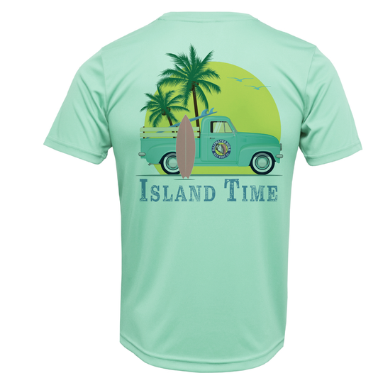 Key West, FL Island Time Men's Short Sleeve UPF 50+ Dry-Fit Shirt