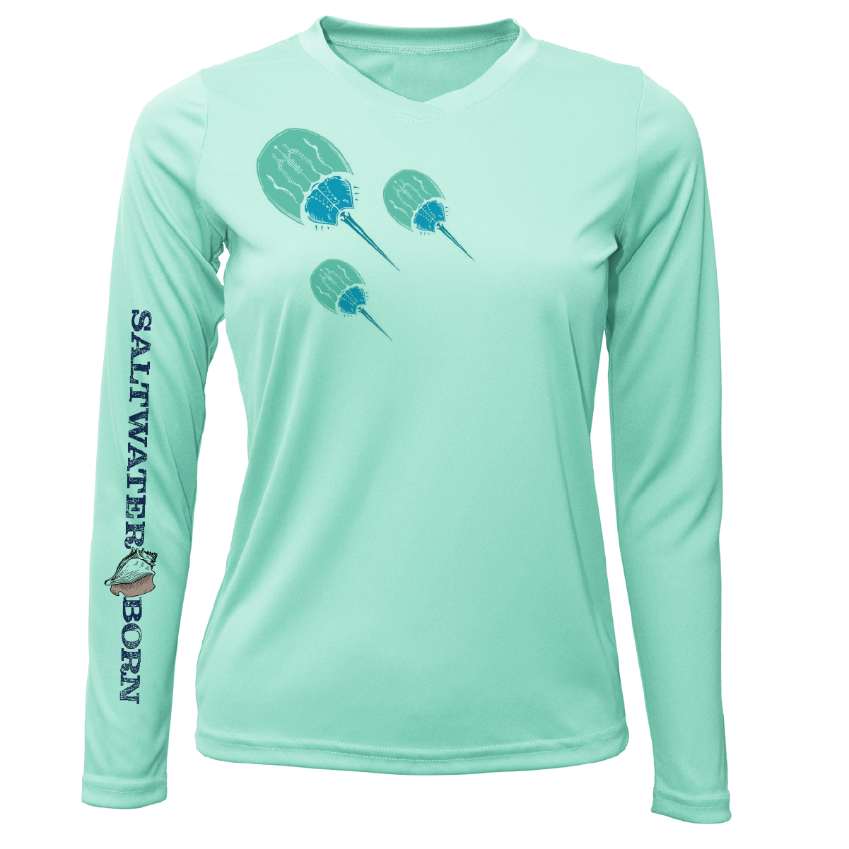 Key West Horseshoe Crab Women's Long Sleeve UPF 50+ Dry-Fit Shirt