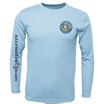 Key West, FL Jumbo Shrimp Long Sleeve UPF 50+ Dry-Fit Shirt