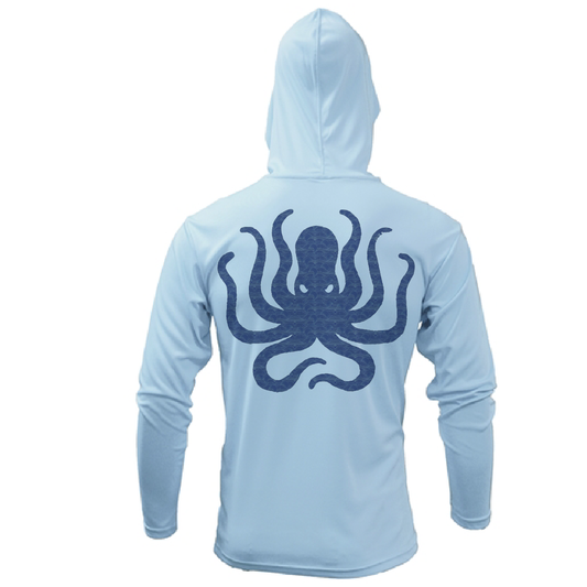 Michigan Freshwater Born Kraken Men's Long Sleeve UPF 50+ Dry-Fit Hoodie