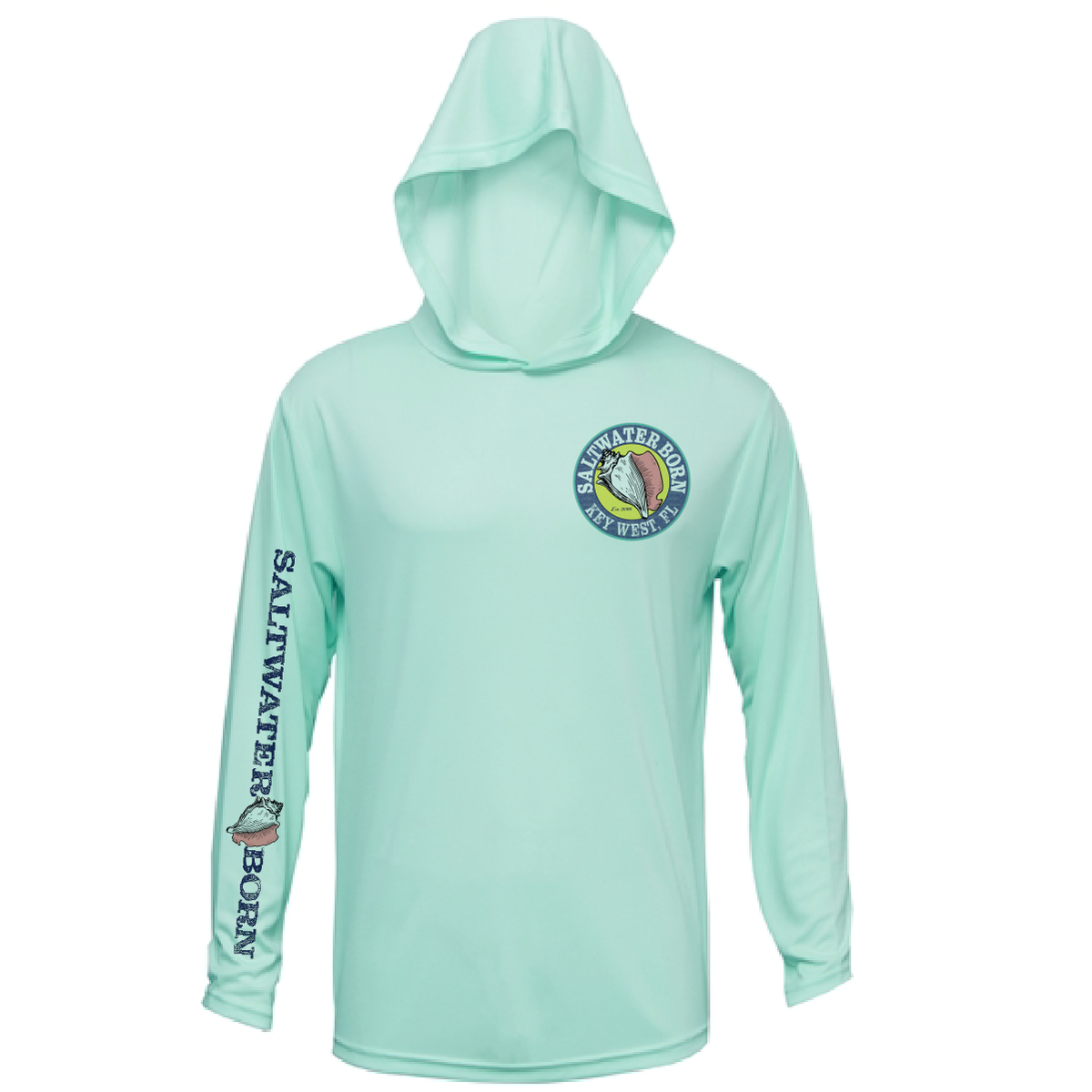Key West, FL Seahorse Women's Long Sleeve UPF 50+ Dry-Fit Hoodie