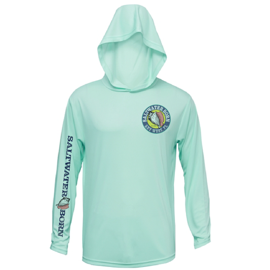 Key West, FL Turtle Long Sleeve UPF 50+ Dry-Fit Hoodie