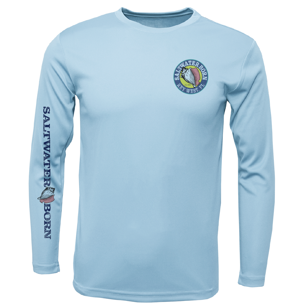 Key West, FL Turtle Men's Long Sleeve UPF 50+ Dry-Fit Shirt