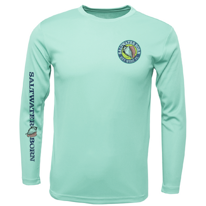 Key West, FL Turtle Men's Long Sleeve UPF 50+ Dry-Fit Shirt