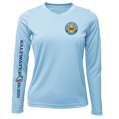 Key West Steamed Crab Women's Long Sleeve UPF 50+ Dry-Fit Shirt