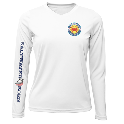 Key West Steamed Crab Women's Long Sleeve UPF 50+ Dry-Fit Shirt