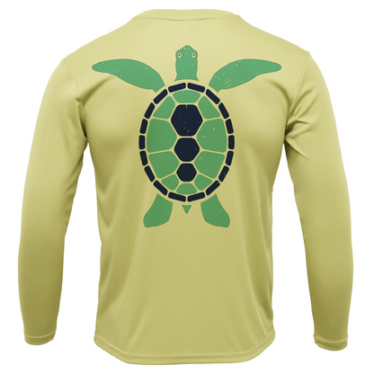 Key West, FL Turtle Men's Long Sleeve UPF 50+ Dry-Fit Shirt
