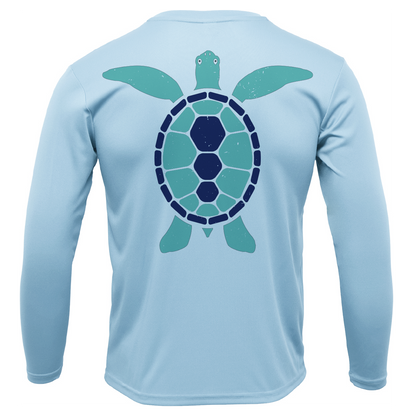 Key West, FL Turtle Men's Long Sleeve UPF 50+ Dry-Fit Shirt