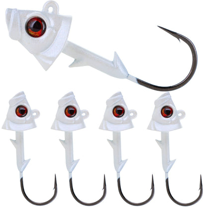 Reaction Tackle Lead Fish Head Jigs - 5-PACK - New